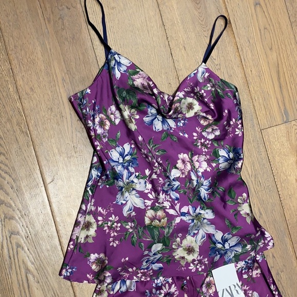 ZARA 2PC TOP & SATIN SKIRT SET - Picture 8 of 14